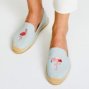 Soludos Flamingo Platform Smoking Slipper